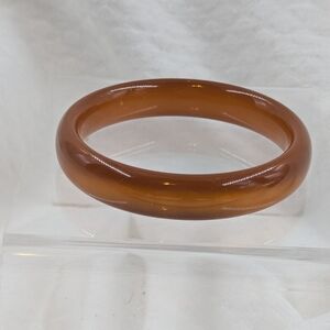 Vintage Wide Apple Juice Bangle Amber Bracelet Untested